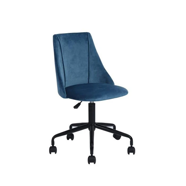 Obrotowe aksamitne ergonomiczne krzesło biurowe