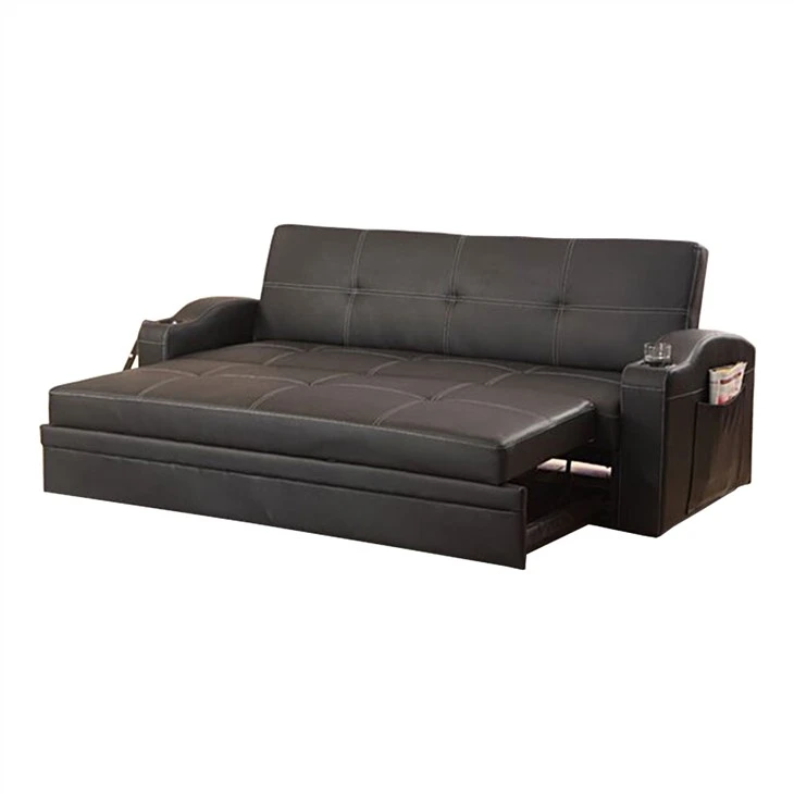 Składana sofa ze skóry PU