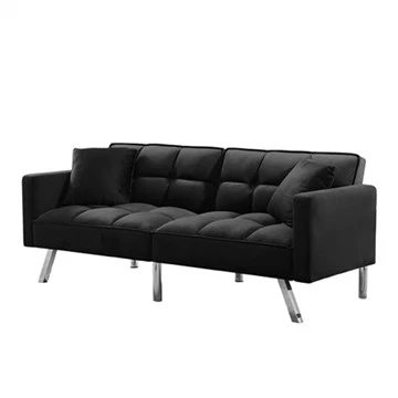 Rozkładana lniana sofa do salonu z tkaniny